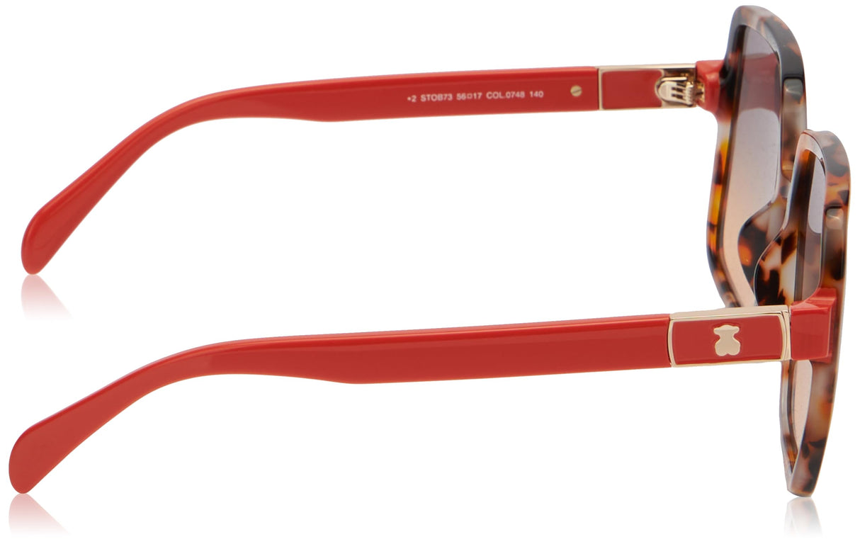 TOUS STOB73 Gafas, Dark Havana Orange Spotted, 56 para Mujer