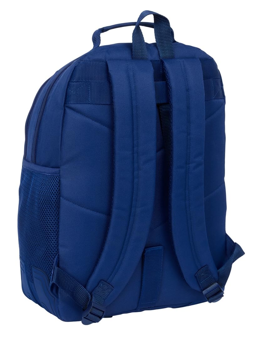 Safta F.C. BARCELONA NAVY BLUE - Mochila Escolar Infantil, Ideal para Niños de Diferentes Edades, Cómoda y Versátil, Calidad y Resistencia, 32x15x42 cm