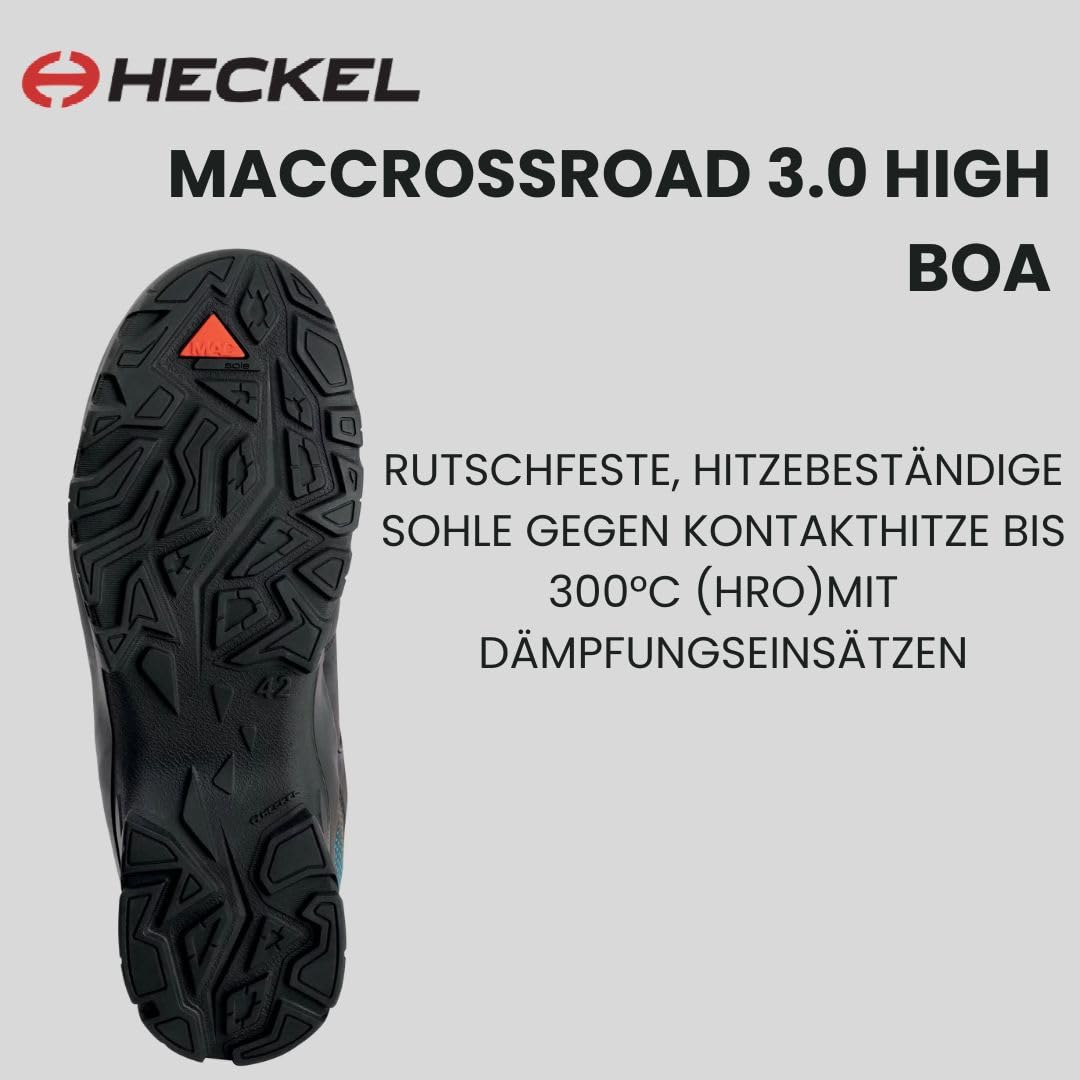 Heckel MACCROSSROAD 3.0 Botas de seguridad - Cierre BOA - Negro - Talla 45