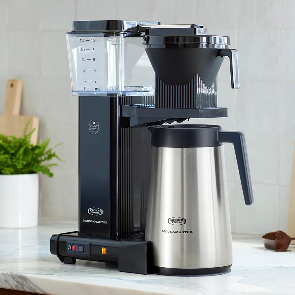 Moccamaster KBGT, Cafetera Filtro, Negro, Cafetera, Thermos, 1.25 Litros