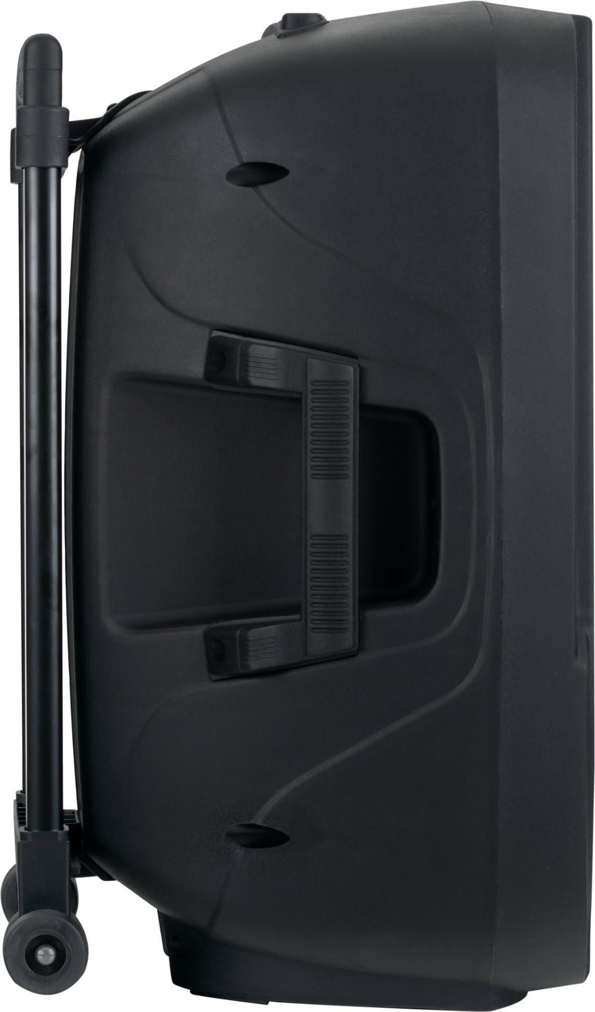 Pronomic PH12AW Caja Activa 12" con batería, 80W RMS, 5h autonomía, Bluetooth, MP3/SD/USB, Incluye micrófono inalámbrico, Headset, Mando y Trolley para Sistemas móviles.