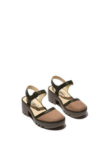Fly London TEYO583FLY, Sandalias Mujer, Taupe/Khaki, 38 EU