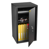 HomeSafe HV70K Caja Fuerte con Llave - 70x40x36cm (HxAxP) - Para Seguridad en el Hogar, Almacenaje, Ahorros de Dinero en Efectivo, Oficina - Para Documentos con 2 Baldas Ajustables
