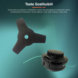 Avilia Desbrozadora de explosión de 33 CC con depósito de 120 l – Cortacésped Profesional 1,2 HP, Mango antivibración, Disco de Acero de 3 Dientes, Cabezal de Hilo Tap&Go, 2 Tiempos, carburador