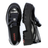 HUGO Kris_Loafer_BRPU, Mocasines Planos Mujer, Black, 41 EU