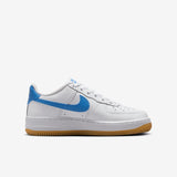 NIKE Air Force 1 (GS), Sneaker, White Gum Light Brown Blue Beyond, 38 EU