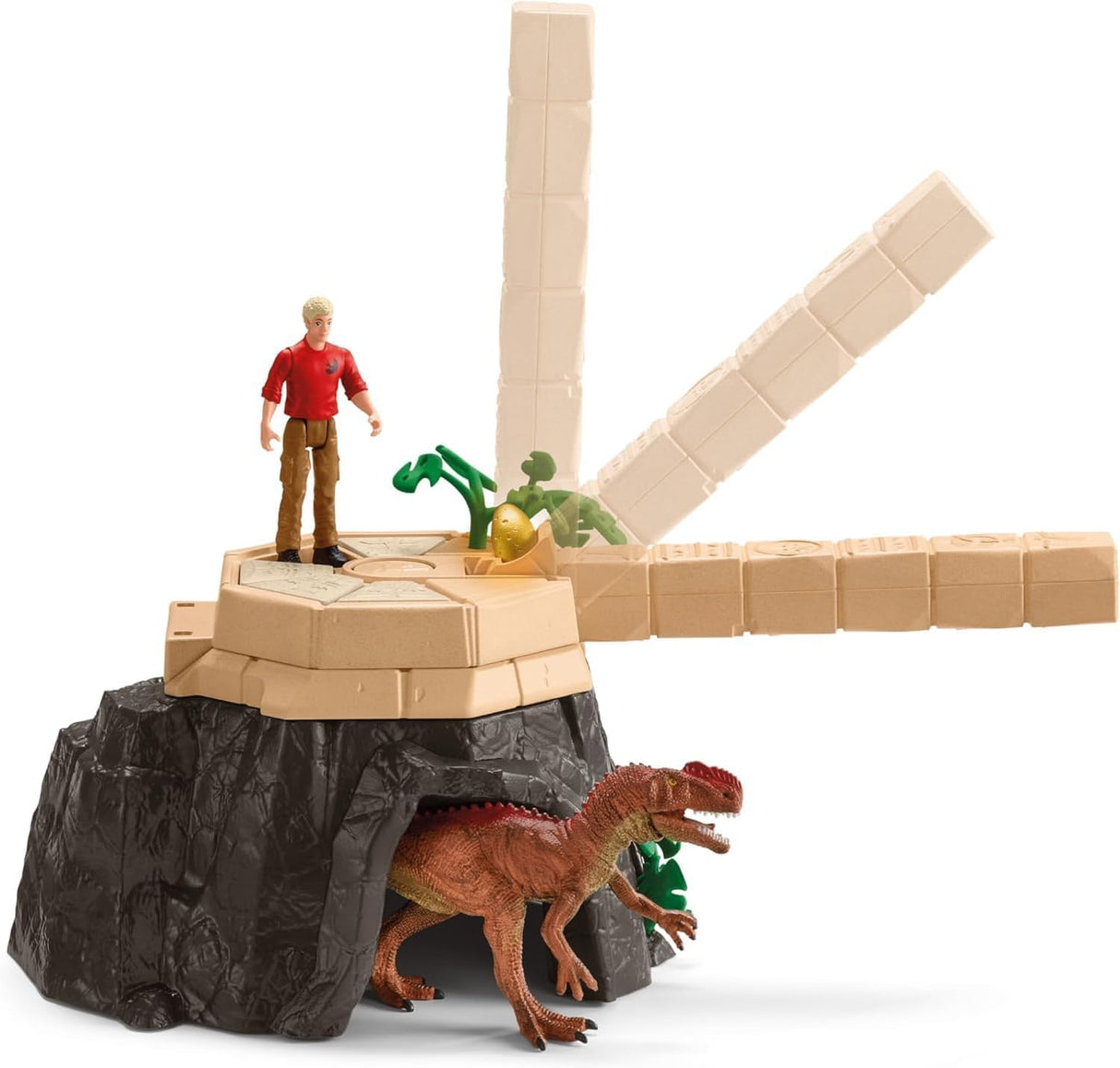 Schleich 42656 Megaset Conquista del Templo de Dinosaurios, a Partir de 5 años, Dinosaurs - playset, 169 Piezas