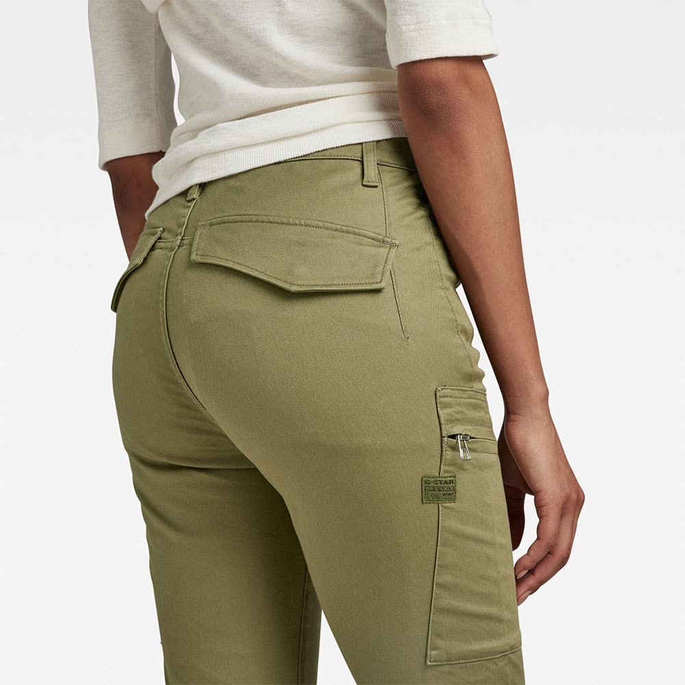G-Star Para Mujer Pantalones Skinny Cargo, Verde (smoke olive D22890-C105-B212), 28W / 32L