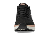 Skechers Arch Fit 2.0 Glow The Distance, Zapatillas Mujer, Black Mesh/Rose Gold Trim, 38.5 EU