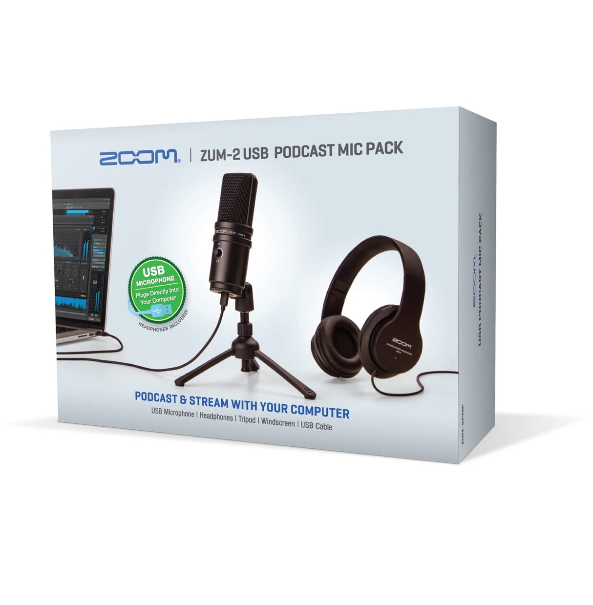 Zoom ZUM-2PMP USB Podcast Mic Pack