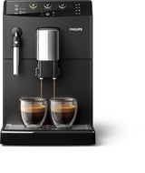 Philips HD8827/01 3000 Serie Cafetera automática, espumador de leche clásico, color negro sin kit de mantenimiento completo negro