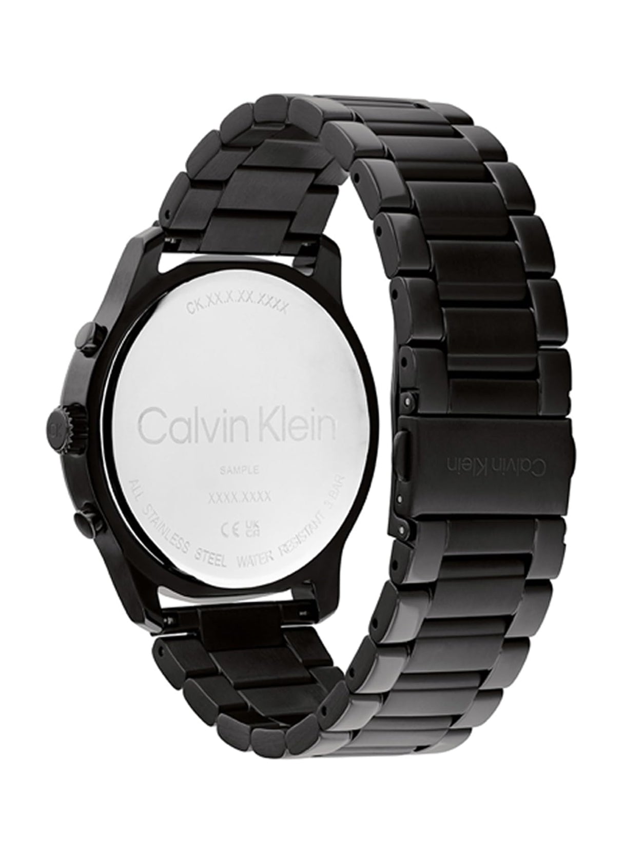 Calvin Klein Reloj Analógico de Cuarzo Multifunción para Hombre Colección Ambition con Correa de Acero Inoxidable Negra - 25200209