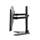 Fellowes - Professional Series - Soporte De Mesa Para Monitor Doble En Horizontal, Flexible Y Ajustable Para Colocar La Pantalla A La Altura Adecuada, Compatible Con Vesa, Negro