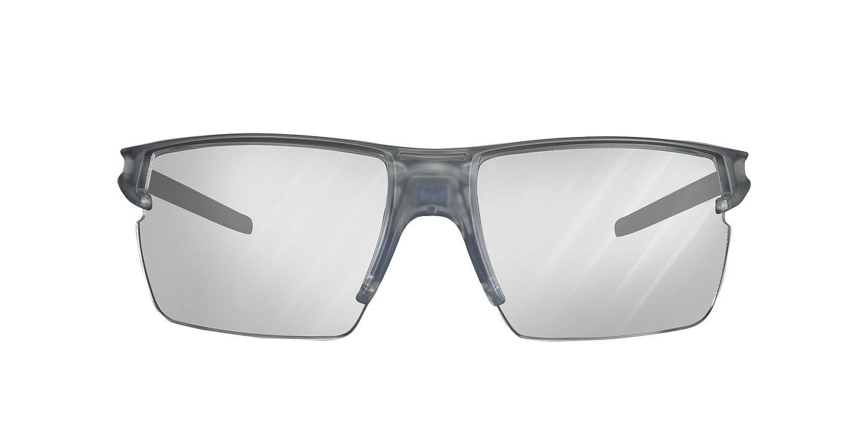 Julbo Outline Gafas DE Sol, Gris Translu Shiny/Azul, M Unisex Adulto