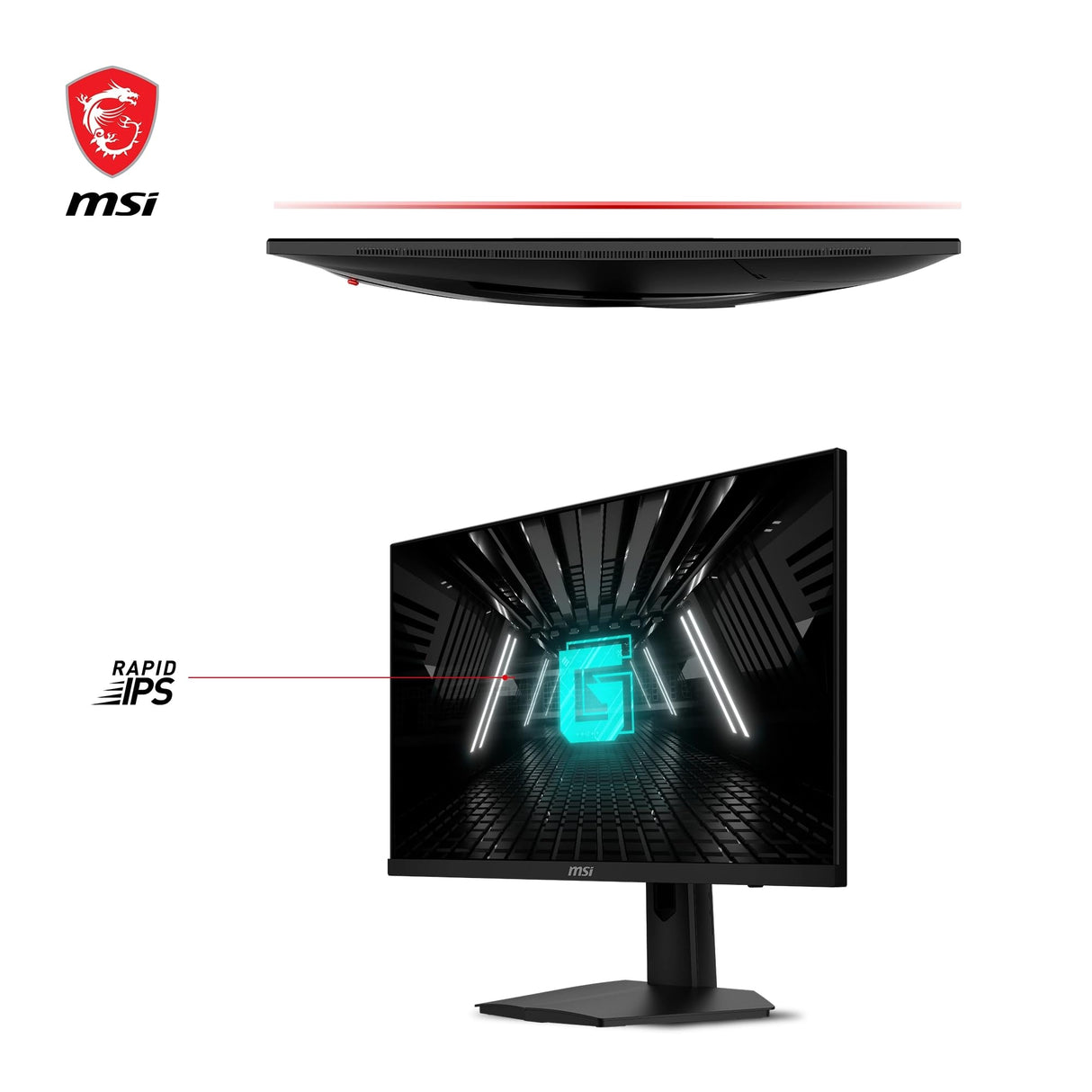 MSI G244F Monitor Gaming FHD de 24", Panel IPS 1920 x 1080, 170 Hz / 1ms, 122,88% sRGB/Freesync Premium- DP 1.2a, HDMI2.0b CEC, Negro