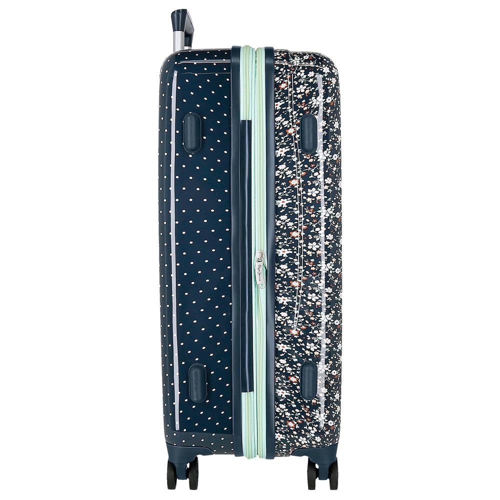 Pepe Jeans Alenka Juego de Maletas Azul 55/68 cms Rígida ABS Cierre TSA 104L 6,64 kgs 4 Ruedas Dobles Equipaje Mano by Joumma Bags