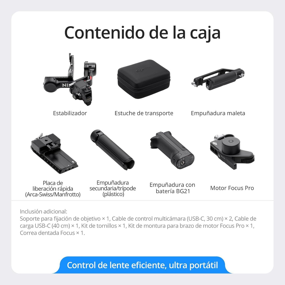 dji Pack RS 4, estabilizador en 3 Ejes para cámaras DSLR y sin Espejo Canon/Sony/Panasonic/Nikon/Fujifilm, con grabación Vertical nativa, Joystick de Cambio de 2 Modos, Motor Focus Pro