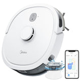 Midea M6 Robot Aspirador y Fregasuelos con Sistema Inteligente de Navegación LiDAR,Aspirador Robot,Autonomía 140 min,Potencia de Succión de 2000Pa,Control App,para Pelo de Mascotas y Suelos Duros