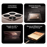 XIAOMI 15T - Smartphone de 12+256GB, Lente óptica Leica Summilux, MediaTek Dimensity 8400-Ultra, Pantalla Eye Care de 6,83" 120 Hz, HyperCharge de 67W, Cargador no Incluido, Gris (Versión ES)