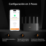 Tenda Router WiFi 7 BE5100 de Doble Banda, WiFi Mesh, 1 Puerto de 2,5 Gbps + 3 Puertos WAN/LAN Gigabit, 5 Antenas Verticales, Tecnología MLO, 4K-QAM, Gaming VR/AR, NFC, Compatible con VPN