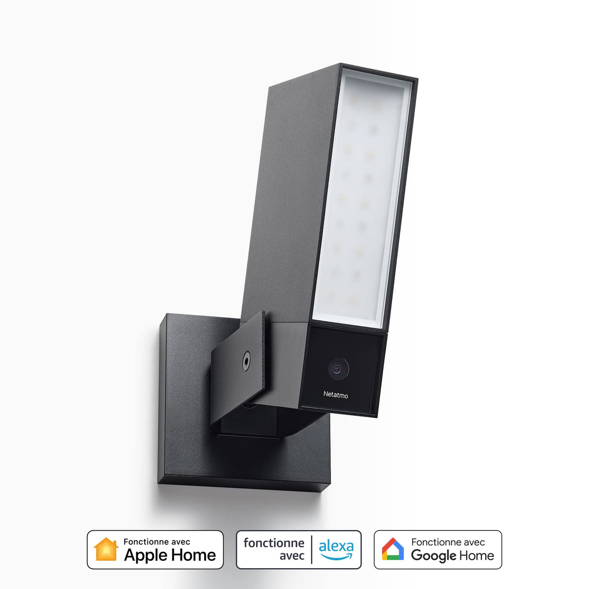 Netatmo Pack 2 Cámaras de Seguridad para Exterior, Vigilancia con Iluminación Integrada, Detección Avanzada de Personas y Vehículos, Video 1920p HD, Aluminio Negro - NBU-2-NOC-AMZ