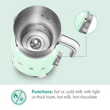 Smeg MFF11PGEU milk frother 50`s Style pastellgrün