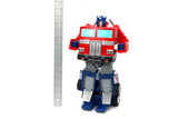 Jada Transformers Converting RC Optimus Prime - Coche de Control Remoto Modelo G1 Original - 30 cm de Largo en Modo camión, pie 35 cm de Alto Convertido en Modo Autobot con Luces Sonidos y Voz