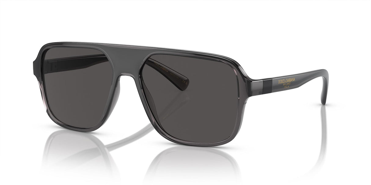 Dolce & Gabbana 0DG6134 Gafas, Transparent Grey/Black, 57 para Hombre