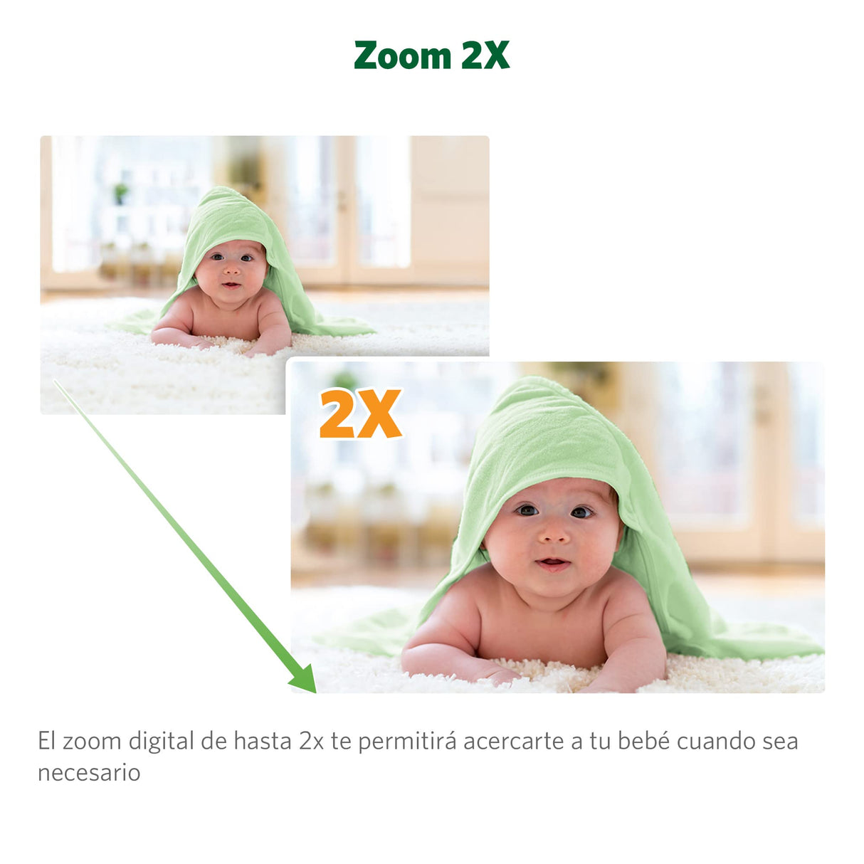 LeapFrog LF2513 with Macchina Photografica, Pan and Tilt Video, 2.8 Polici Display, Visione nottura, portata 300 m, 12H Long Battery Life, Sonno Lenitivo Canzoni