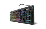 Ozone Gaming OZSTRIKEBACKSP Gear Strikeback, Teclado Mecánico, Switches Mecánicos Kailh Red, Iluminacion LED RGB Spectra, 18 Modos de Illuminación, Silencioso, Numérico, Layout Español, Negro