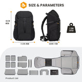 TARION Mochila para cámara - Mochila impermeable para cámara Mochila para cámara Mochila grande para fotografía Acceso lateral con compartimento para computadora portátil de 15,6 pulgadas
