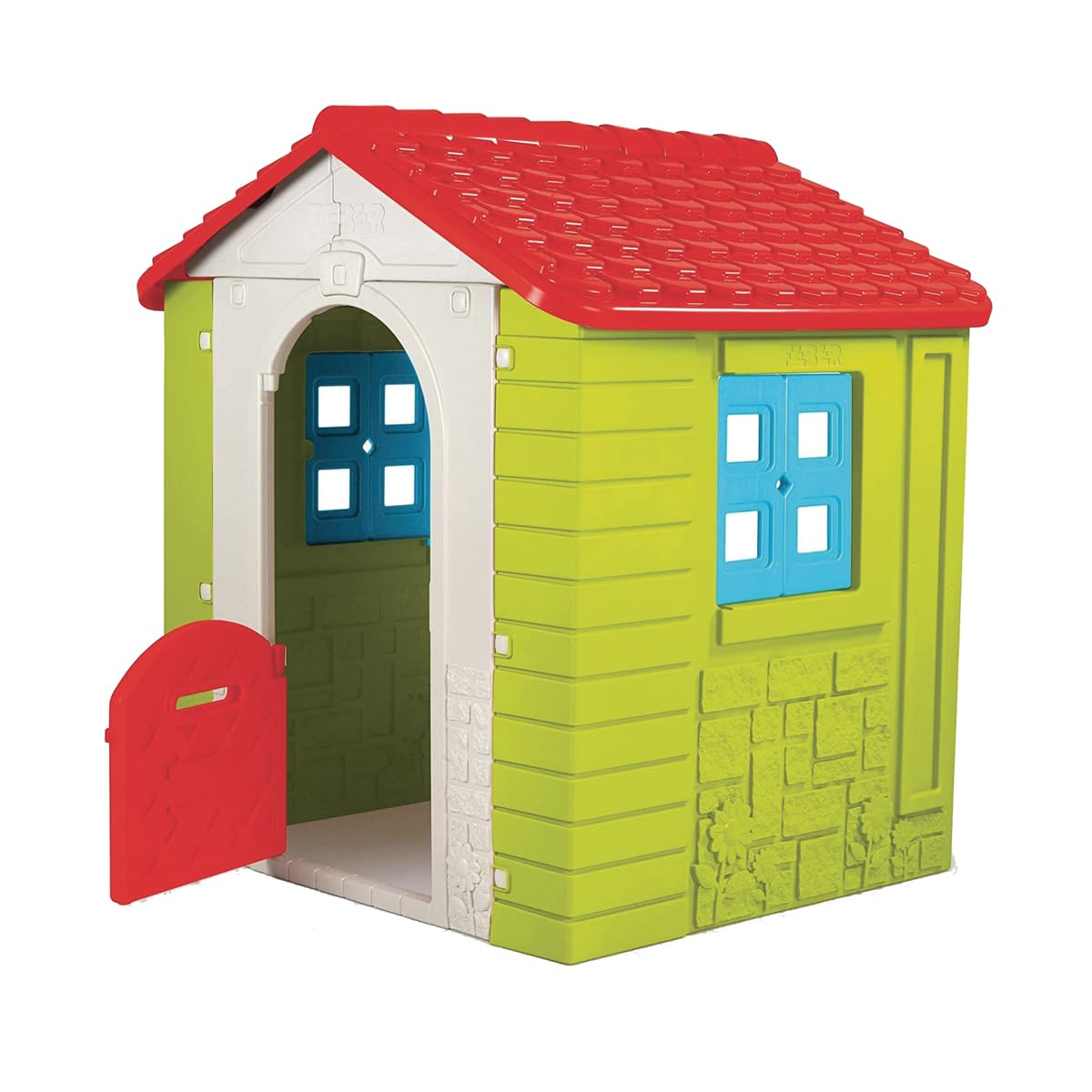 FEBER - Wonder House, Casita Wonder con Puerta, Buzón, Balcón Trasero y 2 Ventanas, Sistema Anti-UV Que da Resistencia al Color y Plástico, Fácil Montaje, para Niños de 2 a 7 años, Famosa (800013046)