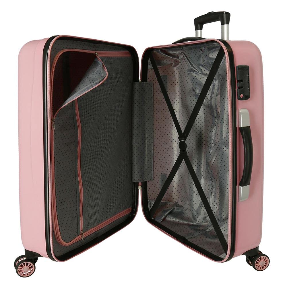 Disney Mickey y Minnie Travel the World Paris Maleta mediana Nude 48x68x26 cms Rígida ABS Cierre de combinación lateral 70L 3 kgs 4 Ruedas dobles