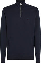 Tommy Hilfiger Sudadera con cremallera Hombre Essential Intechno 1/4 Zip con cuello alto, Azul (Desert Sky), 3XL