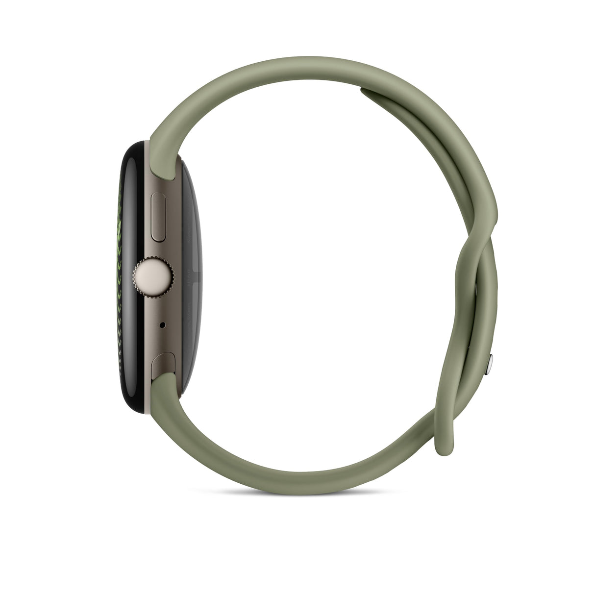 Google Pixel Watch 5 (45 mm) - Smartwatch - Pyrite Case/Olive Band, LTE