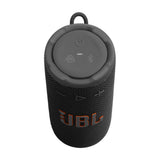 JBL Grip, Altavoz Bluetooth Compacto, Sonido JBL Pro, AI Sound Boost, Resistencia al Agua IP68, luz Ambiental, autonomía de 14 h, conexión Multi-Altavoz Auracast, aplicación JBL Portable, Negro
