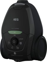 AEG VX82-1-ÖKO Aspirador con Bolsa, 75% Material Reciclado, Negro