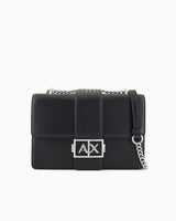 Armani Exchange Jodie, Sustainable, Chain Strap, Crossbody Mujeres, Negro, Talla única