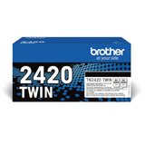 Brother TN2420TWIN Pack de 2 tóner negro de larga duración, para las impresoras MFCL2710DW/MFCL2730DW/MFCL2750DW/DCPL2510D/DCPL2530DW/DCPL2550DN/HLL2310D/HLL2350DW/HLL2370DN/HLL2375DW