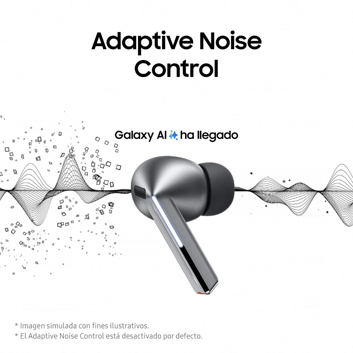 Samsung Galaxy Buds3 Pro + Cargador - Auriculares Inalámbricos, Cancelación de Ruido, Bluetooth, Audio 361, Sonido Hi-Fi, Blanco (Versión Española)