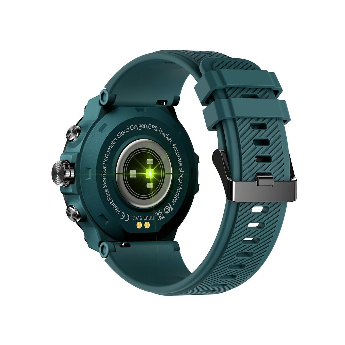 DCU TECNOLOGIC | Smartwatch GPS | Reloj Inteligente | Pantalla Táctil Amoled HD | 14 Modos Deporte | Notificaciones Apps y Llamadas | IP68* | Cian