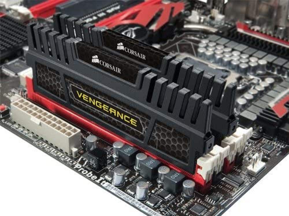 Corsair Vengeance - Módulo de Memoria XMP de Alto Rendimiento 16 GB (2 x 8 GB, DDR3, 1600 MHz, CL9), Negro (CMZ16GX3M2A1600C9)