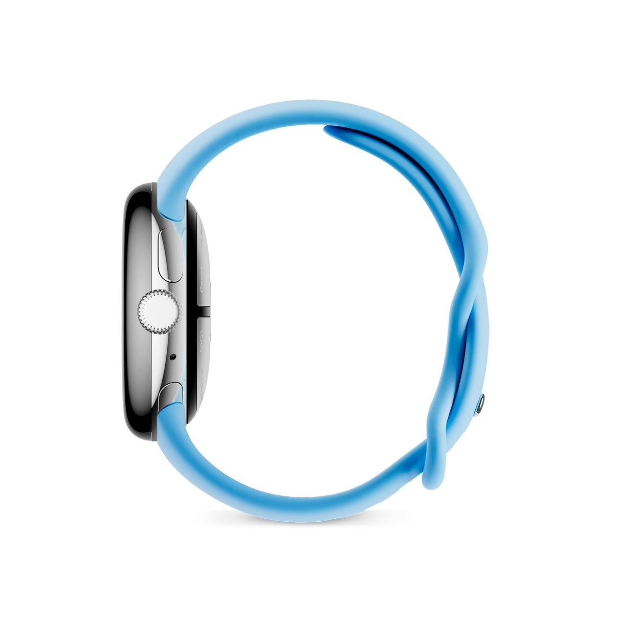 Google Pixel Watch 2 con Fitbit y Google - Control de frecuencia cardiaca, gestión del estrés y seguridad - Smartwatch Android - Caja de aluminio en tono plata - Correa deportiva en celeste - Wi-Fi