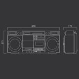 M-380 GB Radio CD, Cassette grabador BT USB