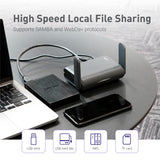 GL.iNet AXT1800 (Slate AX) Router WiFi 6 para el hogar y los Viajes, 1800 Mbps, WiFi 6 802.11ax, Doble Banda 2.4GHz/5GHz, 3 LAN Puerto Gigabit, 2 Antenas externas, VPN, IPV6, WPA3, MU-MIMO, OFDMA