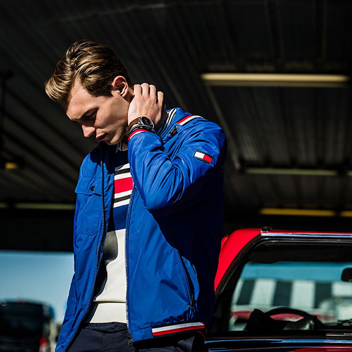 Tommy Hilfiger Reloj Analógico de Cuarzo multifunción para hombre con Correa en Acero Inoxidable