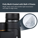 Celestron 72322 Nature DX 8x42: prismáticos para Exteriores y para observar Aves, con Revestimiento múltiple Completo y prismas BaK-4, Carcasa revestida de Goma y Resistente al Agua y el vaho
