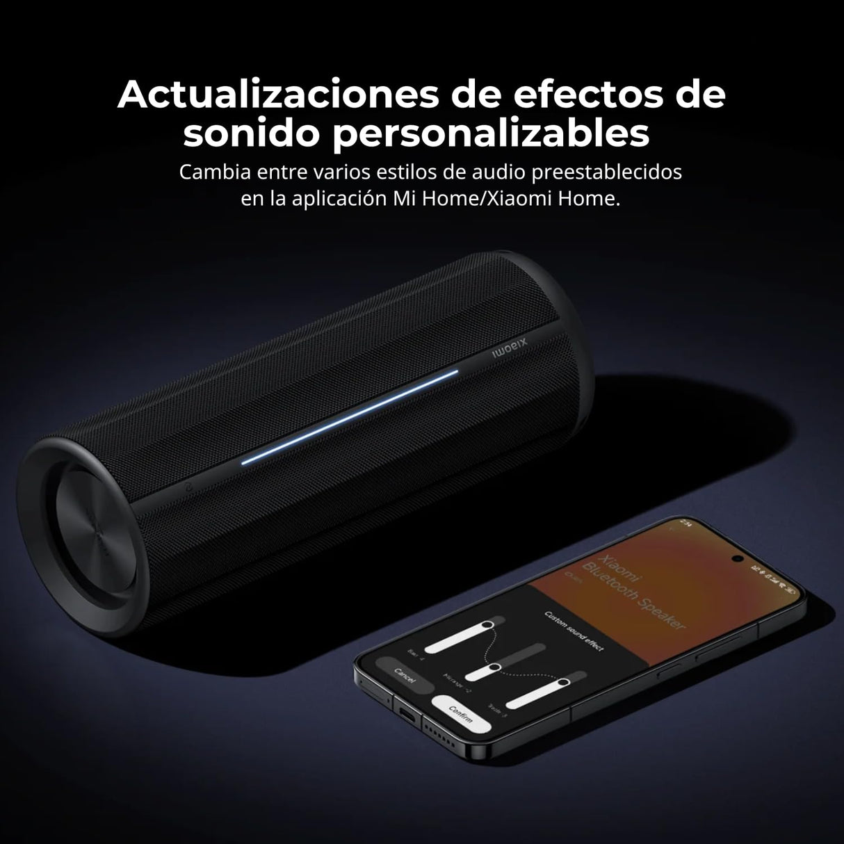 Xiaomi Bluetooth Speaker - Altavoz Bluetooth Portátil y Resistente al Agua | Altavoz Inalámbrico Potente con Efectos Customizables | Altavoz Compacto con 17h de Duración | Color Negro