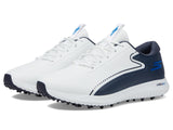 Skechers MAX 2 Arch Fit Zapatillas de Golf Impermeables sin Clavos para Hombre, White/Navy Blue, 43 EU