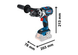 Bosch Professional 18V System GSB 18V-110 C - Taladro Percutor a Batería (110 Nm, 2100 rpm, Módulo Connectivity, 2 Baterías: 5.0 Ah y 3.0 Ah, en L-BOXX) - Amazon Exclusive